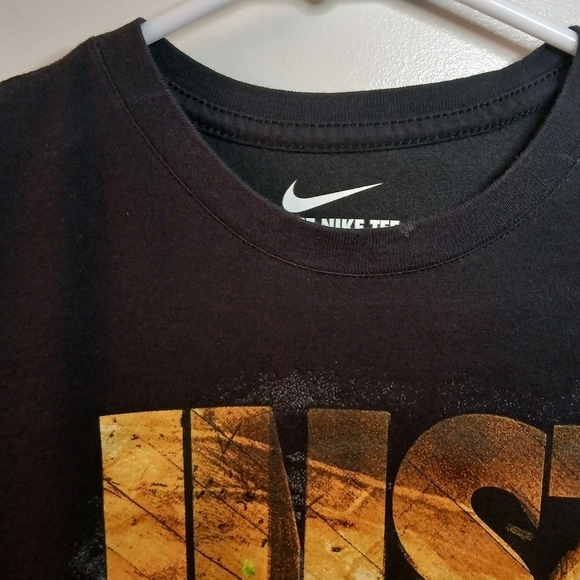 (#208) The Nike Tee Just Do It Black & Orange T-Shirt Size Medium - Picture 4 of 11